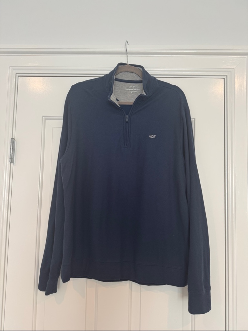 Vineyard Vines Navy Quarter-Zip Pullover Sweater